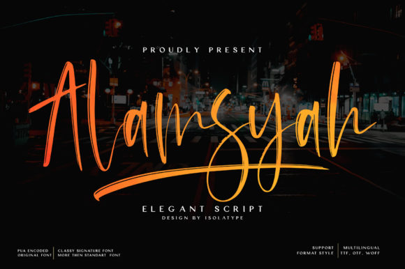 Alamsyah: The Stylish Script Font for Modern Brands