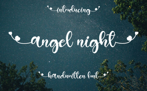 Angel Night Typeface: A Romantic Script for Editorial Design