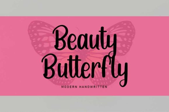 Beauty Butterfly: A Sweet Script Font for Editorial Design