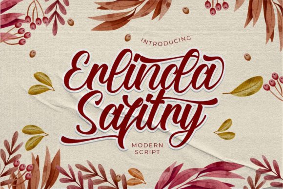 Erlinda Safitry: The Script Handwritten Font for Editorial Design