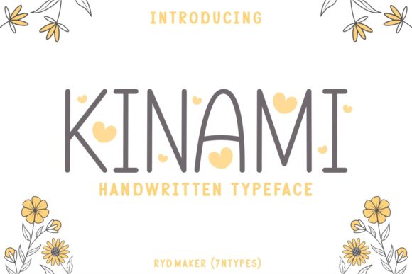 Kinami: A Sweet Script Handwritten Font for Makers