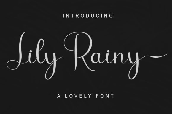 Lily Rainy: The Script Handwritten Font for Luxury Campaigns
